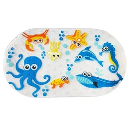 Thermobaby Alfombra de Baño Antideslizante con Diseño de Animales Marinos para Bebé