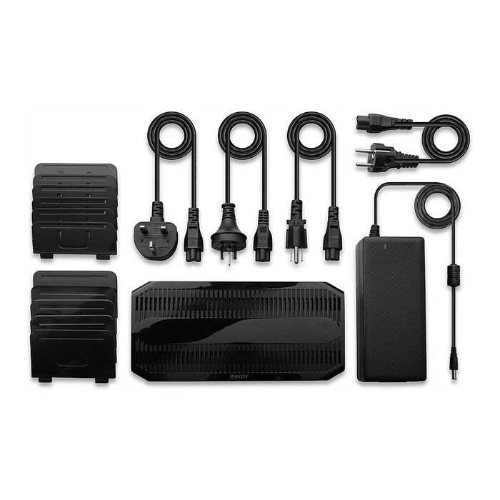 Lindy Estación de Carga USB de 120W con 10 Puertos (8x USB-A y 2x USB-C)