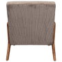 Home Deco Factory Butaca Scott Taupé Colección Cocooning Tapizado Acanalado Poliéster Piel Sintética 64.5x83.5x75 cm