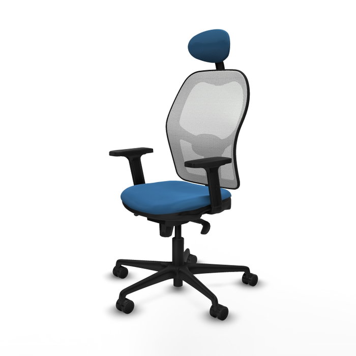 PIQUERAS Y CRESPO Silla de oficina Jorquera con mecanismo Sincro, Azul claro y Blanco PIQUERAS Y CRESPO Silla de oficina Jorquera con mecanismo Sincro, Azul claro y Blanco