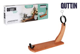 Quttin Jamonero Madera Gondola 51 cm Largo x 17 cm Ancho x 5 cm Alto (4 Unidades)