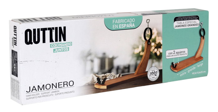 Quttin Jamonero Madera Gondola, Pack de 4 unidades