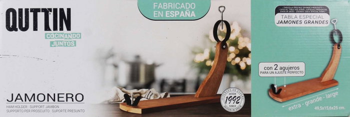 Quttin Jamonero Madera Gondola, Pack de 4 unidades