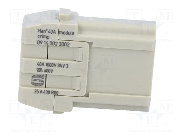 HARTING Han Modular 40A Módulo Conector Macho HARTING Han Modular 40A Módulo Conector Macho