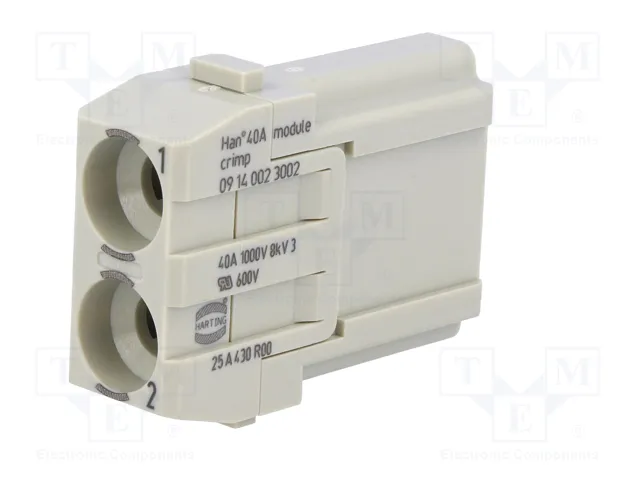 HARTING Han Modular 40A Módulo Conector Macho HARTING Han Modular 40A Módulo Conector Macho