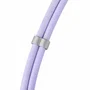 Intenso 7991003 - Collar de Teléfono 2 en 1 con Cable USB-C a USB-C 1.65m para Carga Rápida hasta 60W PD/QC, Color Púrpura