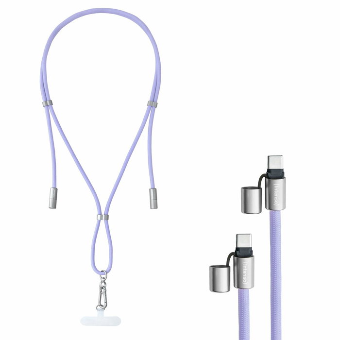 Intenso Cable USB-C a USB-C Lanyard 1,65 m Lila 7991003 Intenso Cable USB-C a USB-C Lanyard 1,65 m Lila 7991003