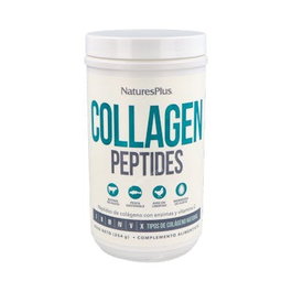 NATURES PLUS Péptidos de Colágeno 254Gr con Vitamina C y Enzimas para Huesos, Piel y Vasos Sanguíneos