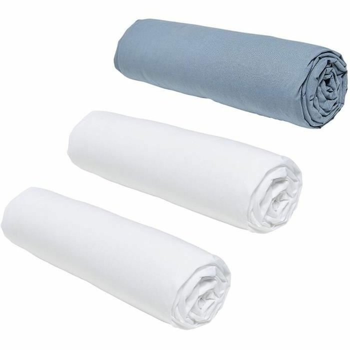 Today Conjunto de 3 piezas esenciales de Teday - 160 x 200 cm - 100% algodón - tiza/ mezclilla Today Conjunto de 3 piezas esenciales de Teday - 160 x 200 cm - 100% algodón - tiza/ mezclilla