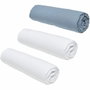 Today Conjunto de 3 piezas esenciales de Teday - 160 x 200 cm - 100% algodón - tiza/ mezclilla