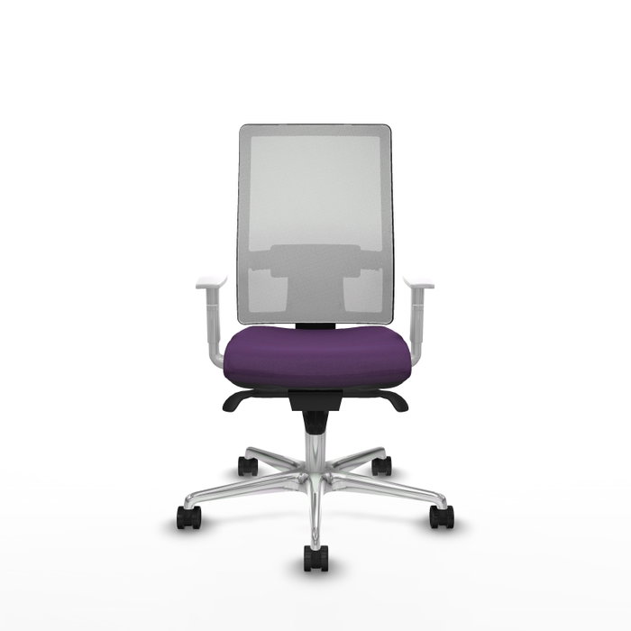 PIQUERAS Y CRESPO Silla de oficina Horna con mecanismo Sincro, Morado y Blanco