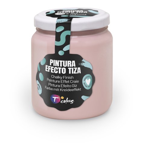 Tcolors Pintura efecto tiza rosa vintage 175 ml Tcolors Pintura efecto tiza rosa vintage 175 ml