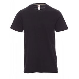 Payper Camiseta SUNSET Algodón 100% Cuello Redondo Peso Ligero 155 g/m² Tallas S-XXL Ropa Negra