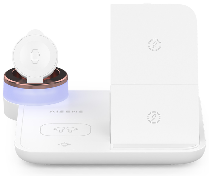 AISENS Cargador Inalámbrico 4 en 1 15W Blanco ASCH-15W4WC061-W AISENS Cargador Inalámbrico 4 en 1 15W Blanco ASCH-15W4WC061-W