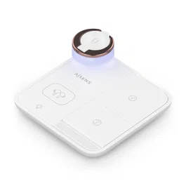 AISENS Cargador Inalámbrico USB-C 4 en 1 15W para Móvil, Apple Watch y Auriculares con Estuche de Carga Blanco