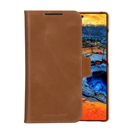 Dbramante1928 Lynge Funda de Libro en Cuero Bronceado para Samsung Galaxy S25 Ultra 17,3 cm (6.8")