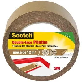 Scotch Cinta adhesiva de doble cara 15 mx 50 mm para zócalos