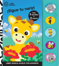 PI KIDS ¡Sigue tu nariz! Libro rasca y huele con sonidos Baby Einstein