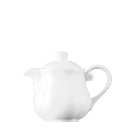 LANGENTHAL Tetera Barroco 45 cl (450 ml), Vajilla de Porcelana Blanca con Diseño Grabado, 13 cm de Alto