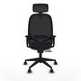 PIQUERAS Y CRESPO Silla de oficina Cilanco con mecanismo Sincro/Traslack Azul y Negro