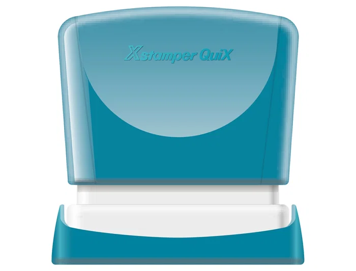 X'stamper Sello Quix Personalizable Color Azul Medidas 11x40 mm Q-10