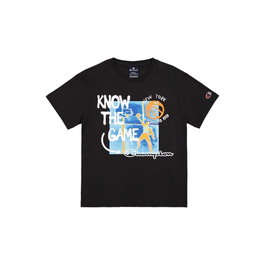 Camiseta Deportiva de Manga Corta Champion Negro