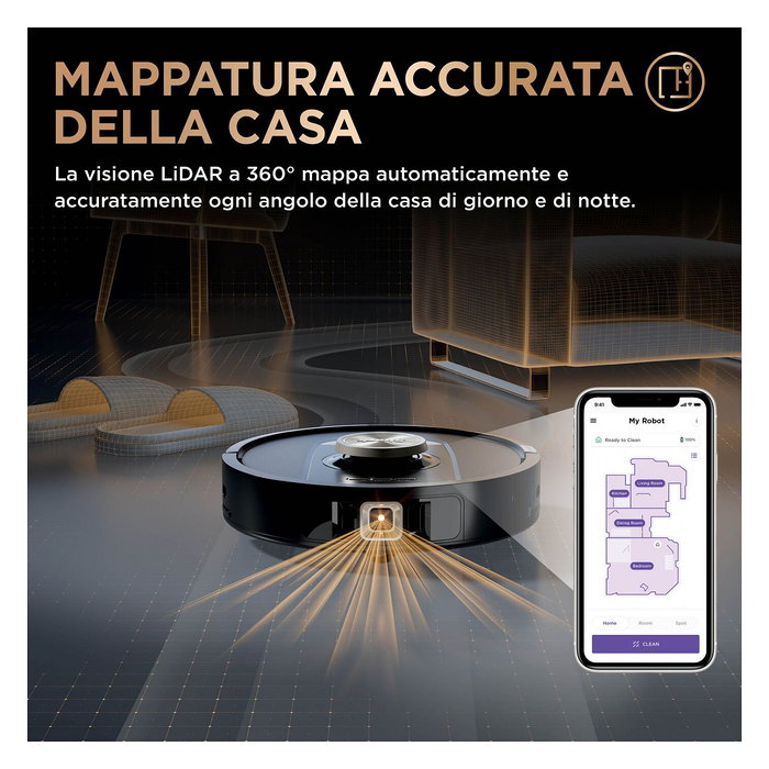 Shark RV2800ZEEU PowerDetect NeverTouch Pro Aspirador y Fregador Robot 2 en 1 Sin Bolsa con Auto-Vaciado y LiDAR, Compatible con Alexa y Google Assistant, Negro