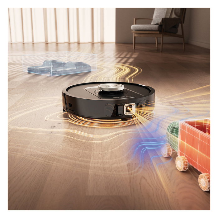 Shark RV2800ZEEU PowerDetect NeverTouch Pro Aspirador y Fregador Robot 2 en 1 Sin Bolsa con Auto-Vaciado y LiDAR, Compatible con Alexa y Google Assistant, Negro