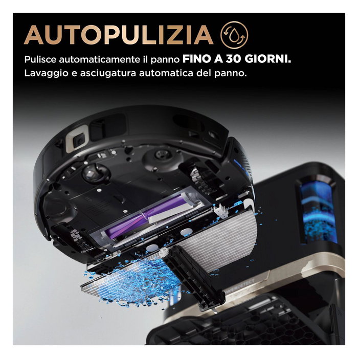 Shark RV2800ZEEU PowerDetect NeverTouch Pro Aspirador y Fregador Robot 2 en 1 Sin Bolsa con Auto-Vaciado y LiDAR, Compatible con Alexa y Google Assistant, Negro