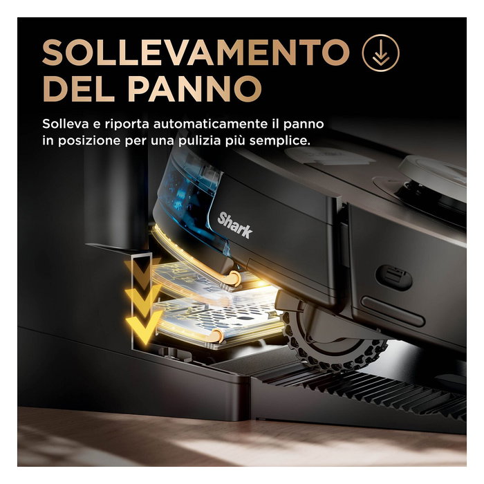 Shark RV2800ZEEU PowerDetect NeverTouch Pro Aspirador y Fregador Robot 2 en 1 Sin Bolsa con Auto-Vaciado y LiDAR, Compatible con Alexa y Google Assistant, Negro