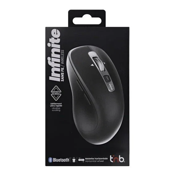 T'nB MWINFINITE Ratón Inalámbrico Bluetooth 3200 DPI Negro
