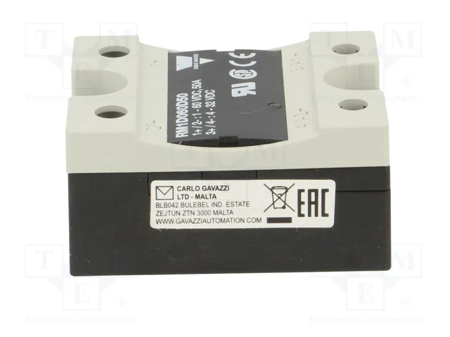 CARLO GAVAZZI RM1D060D50 Relé de estado sólido 50A 1-60VDC CARLO GAVAZZI RM1D060D50 Relé de estado sólido 50A 1-60VDC