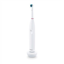 Beurer TB-30 Cepillo Dental Eléctrico Blanco, 2 Programas Limpieza y Encías Sensibles, Tecnología Oscilante y Pulsátil, Temporizador 2 Minutos