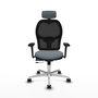 PIQUERAS Y CRESPO Silla de oficina Jorquera con mecanismo Sincro/Traslack, Gris y Negro