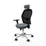 PIQUERAS Y CRESPO Silla de oficina Jorquera con mecanismo Sincro/Traslack, Gris y Negro