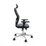 PIQUERAS Y CRESPO Silla de oficina Jorquera con mecanismo Sincro/Traslack, Gris y Negro