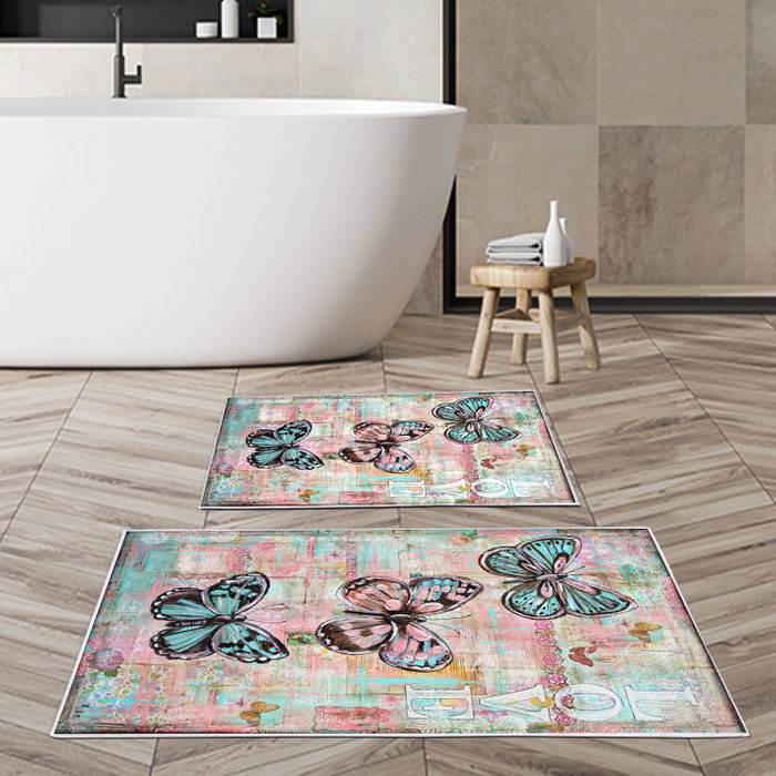 Mjölnir KT417 Juego de Alfombrillas de Baño de Lujo, Suaves y Antideslizantes, Antibacterianas, 100% Poliéster, 50x60 cm y 60x100 cm Mjölnir KT417 Juego de Alfombrillas de Baño de Lujo, Suaves y Antideslizantes, Antibacterianas, 100% Poliéster, 50x60 cm y 60x100 cm