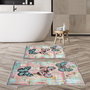 Mjölnir KT417 Juego de Alfombrillas de Baño de Lujo, Suaves y Antideslizantes, Antibacterianas, 100% Poliéster, 50x60 cm y 60x100 cm