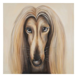 Ixia Pintura Galgo Lienzo Decoración 120 x 3,50 x 120 cm