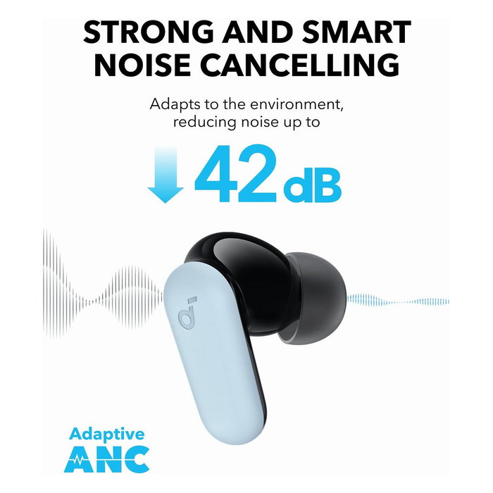 Anker Soundcore P30i v2 Auriculares Inalámbricos con Cancelación de Ruido Activa, Bluetooth 5.4, Azul Claro, IP54 Anker Soundcore P30i v2 Auriculares Inalámbricos con Cancelación de Ruido Activa, Bluetooth 5.4, Azul Claro, IP54
