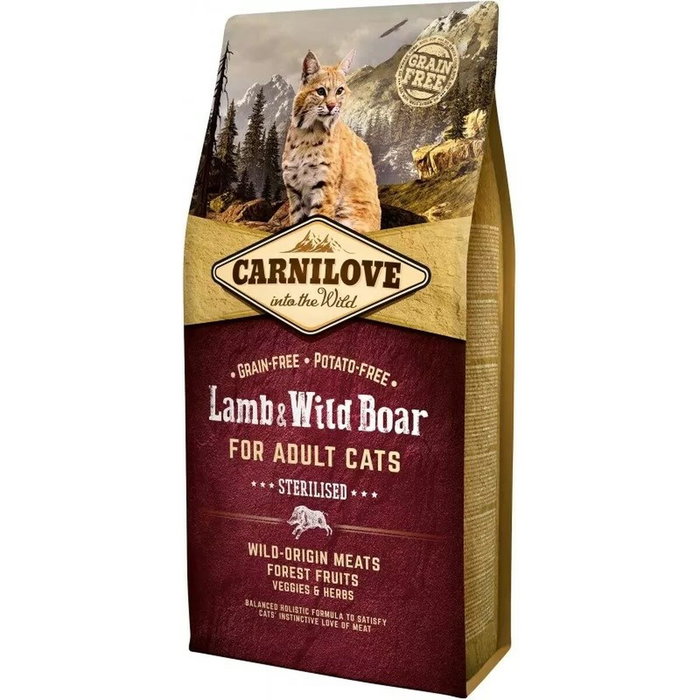Carnilove Feline Adult Sterilised Cordero Jabalí 6kg Carnilove Feline Adult Sterilised Cordero Jabalí 6kg