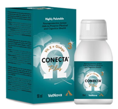 Vetnova Conecta Plus 90ml Suplemento Oral para Perros y Gatos Mayores con DHA, EPA, Vitamina B y Ginkgo Biloba Vetnova Conecta Plus 90ml Suplemento Oral para Perros y Gatos Mayores con DHA, EPA, Vitamina B y Ginkgo Biloba