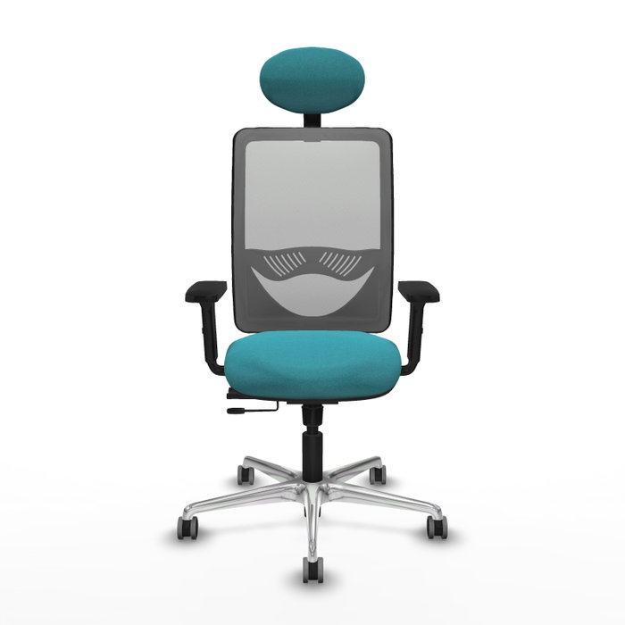 PIQUERAS Y CRESPO Silla de oficina Zulema con mecanismo Sincro/Traslack, Turquesa y Gris PIQUERAS Y CRESPO Silla de oficina Zulema con mecanismo Sincro/Traslack, Turquesa y Gris