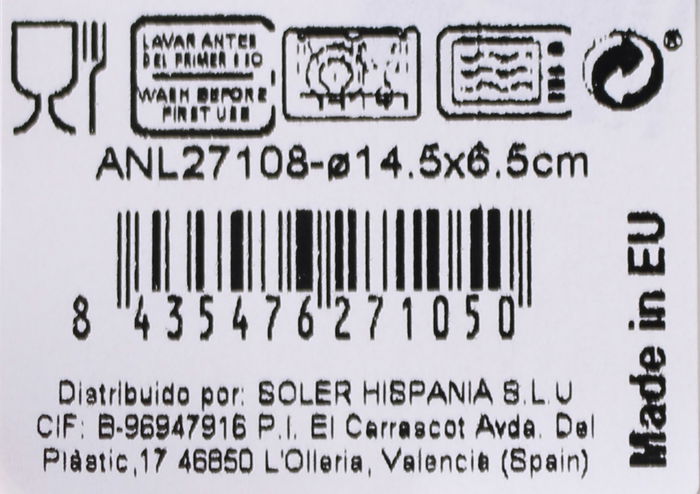 La Mediterranea Bol Nordic Ivory Brillo Ø 14.5 cm (12 Unidades)