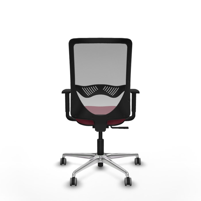 PIQUERAS Y CRESPO Silla de oficina Zulema con mecanismo Sincro, Tela Granate y Malla Gris PIQUERAS Y CRESPO Silla de oficina Zulema con mecanismo Sincro, Tela Granate y Malla Gris