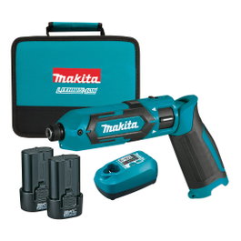 Makita TD022DSE Atornillador de impacto con cabezal angular 7,2V (azul/negro, 2x baterías Li-Ion 1,5Ah)