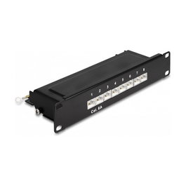 DeLOCK Patch Panel 10″ Cat.6A de 8 puertos 1U