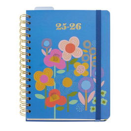 Agenda Escolar (2025-26) Miquelrius Anne Lehman Wire-O Tapa Extra Con Goma Plus 4º 170X218 D/P Happy Flowers