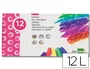 Liderpapel Lápices de cera semi blanda, colores intensos, papel antimanchas, caja 12 unidades colores surtidos