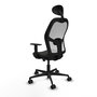 PIQUERAS Y CRESPO Silla de oficina Jorquera con mecanismo Sincro/Traslack, Negro y Blanco